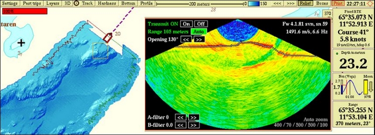 Sistema mappatura Olex & Sonar Multibeam